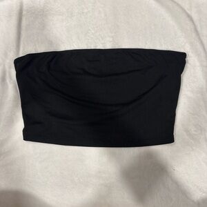 SHEIN Black Strapless Crop Top